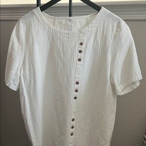 Elegant Textured White Top